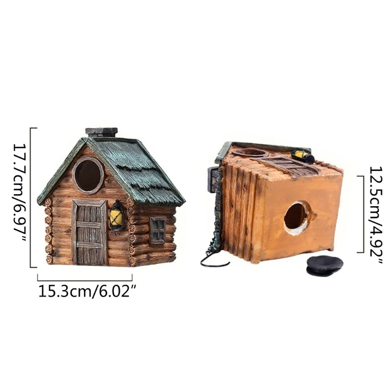 Resin Hanging Birds Nest Bird Cage Egg Caged Bird House Outdoor Decorative Nest Hanging Parrot Nest Houses Pet Bedroom N84C